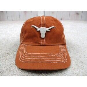 Texas Longhorns Hat Cap Strap Back Orange White Logo College Football Mens